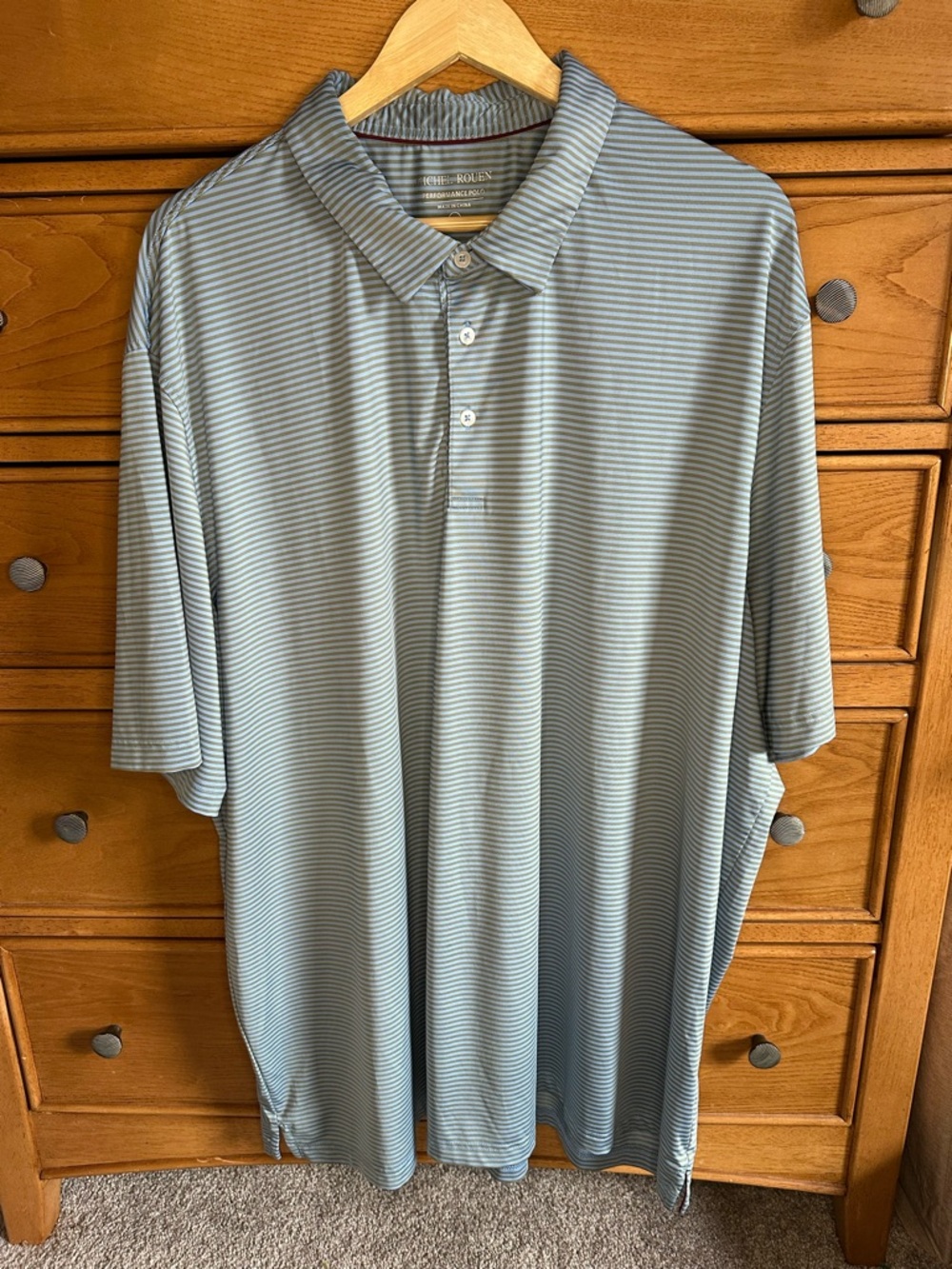 Michel Rouen Performance Polo Mens Big & Tall Size 4XL Stretch Comfort Cooling